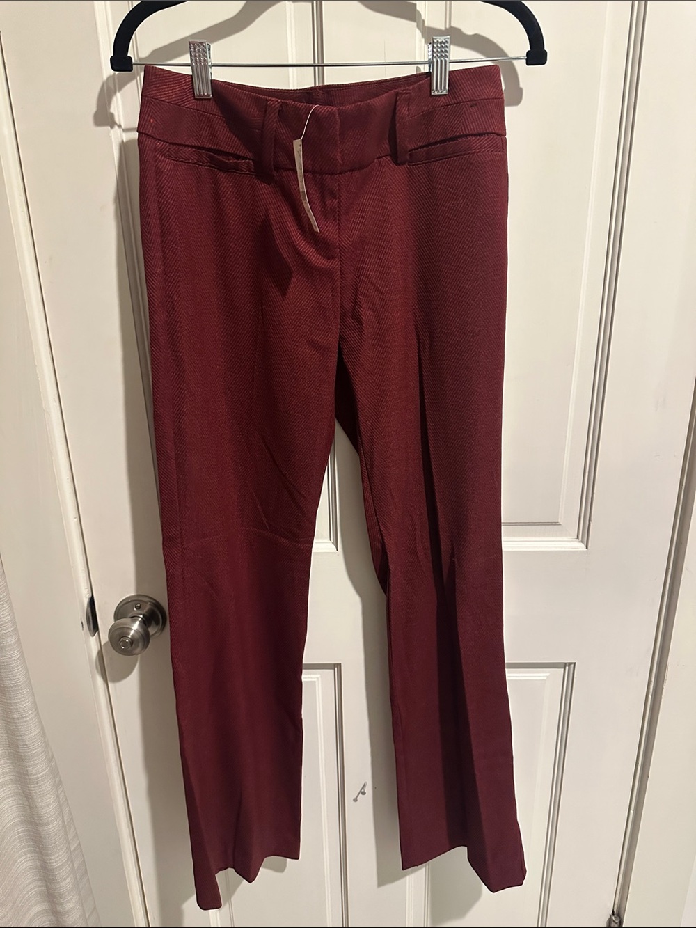 New York and Company Women's Tailored Burgundy Dress Pants 0